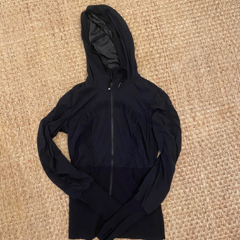 Reversible black lululemon athletic jacket